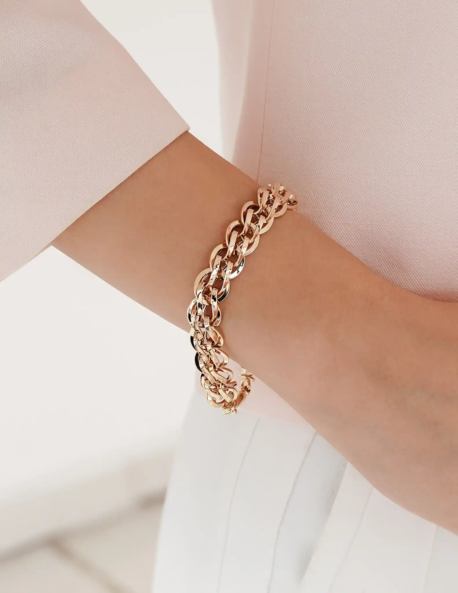 Mix Zincirli Altın Bileklik