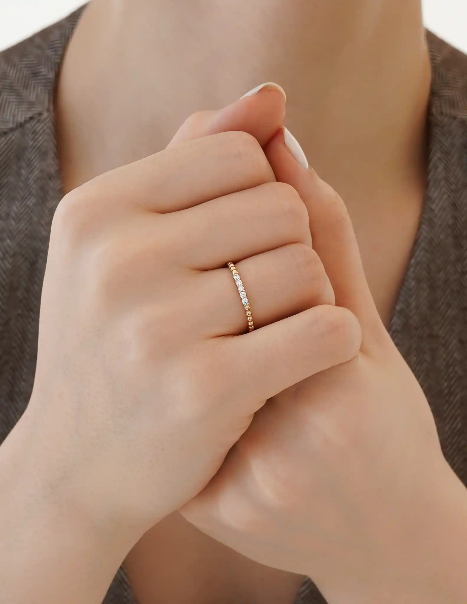 Taşlı Mini Top Yüzük