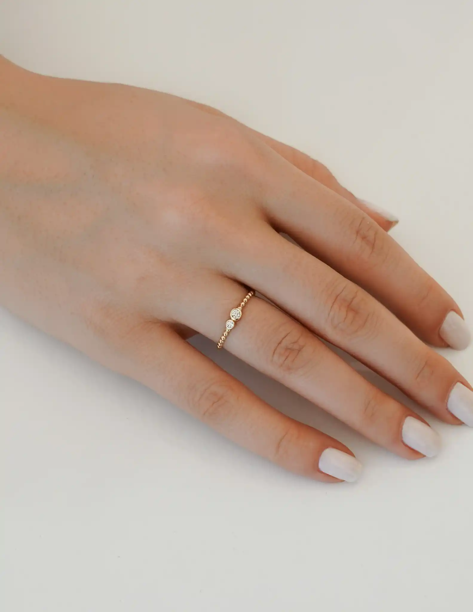 İki Taşlı Bubble Yüzük