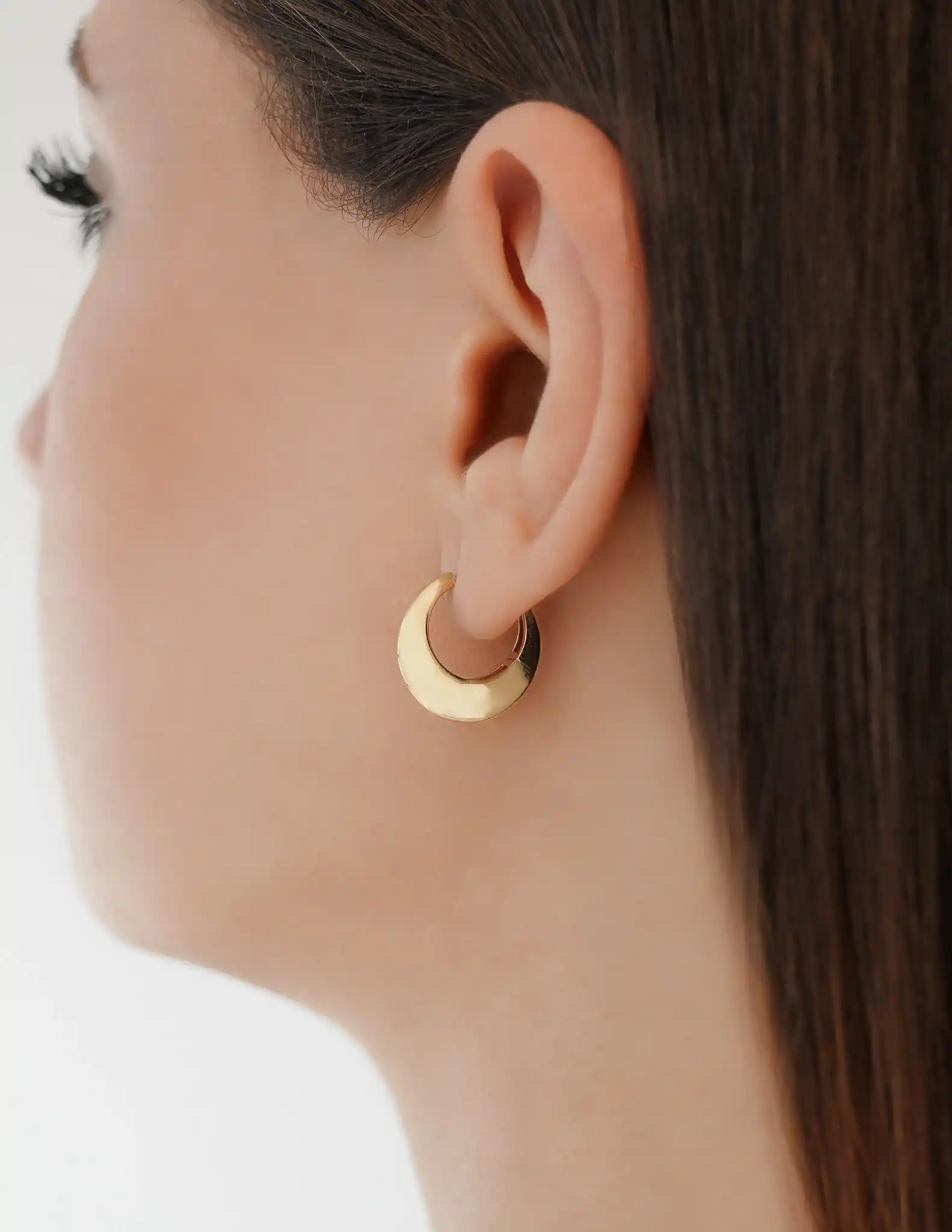 Bold Altın Halka Küpe