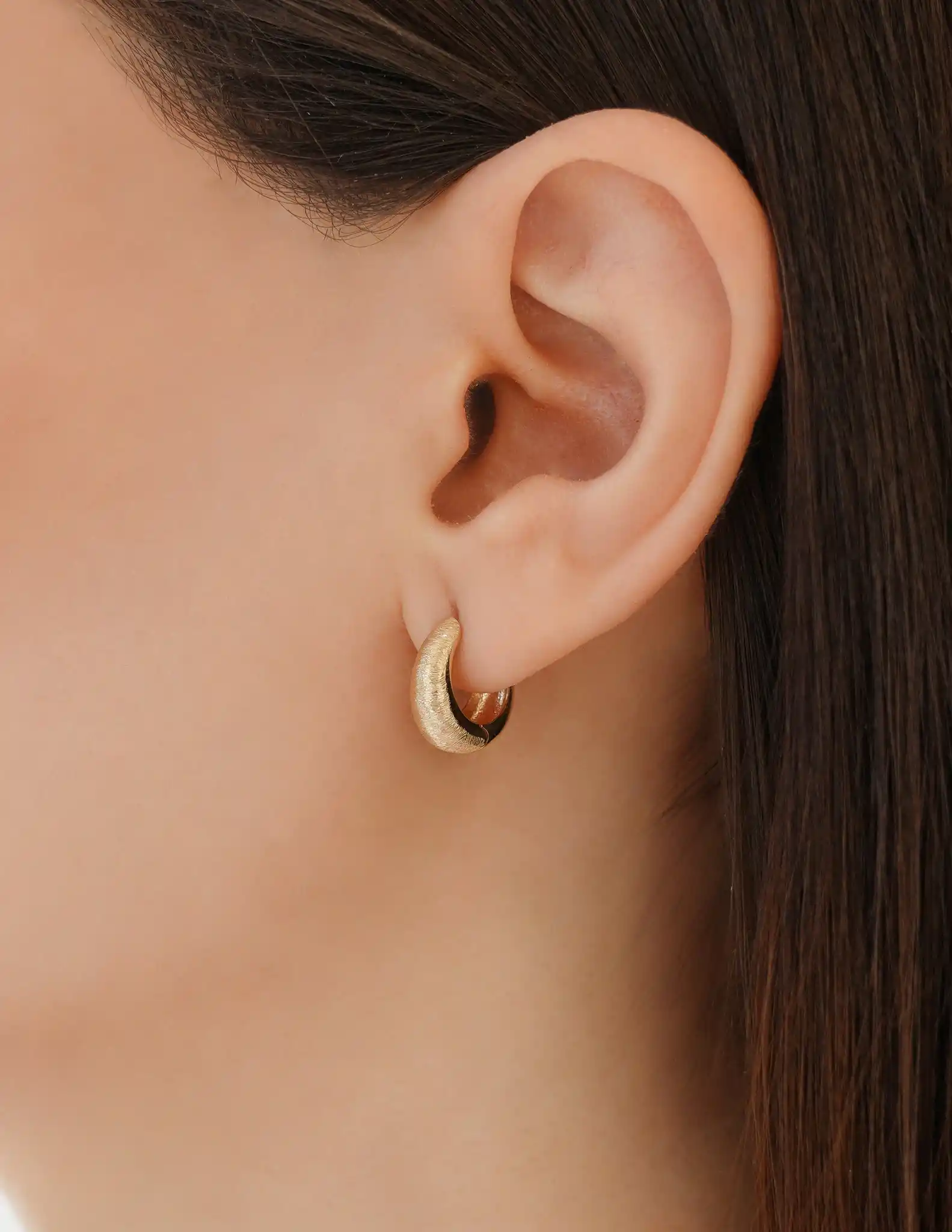 Bold Altın Halka Küpe