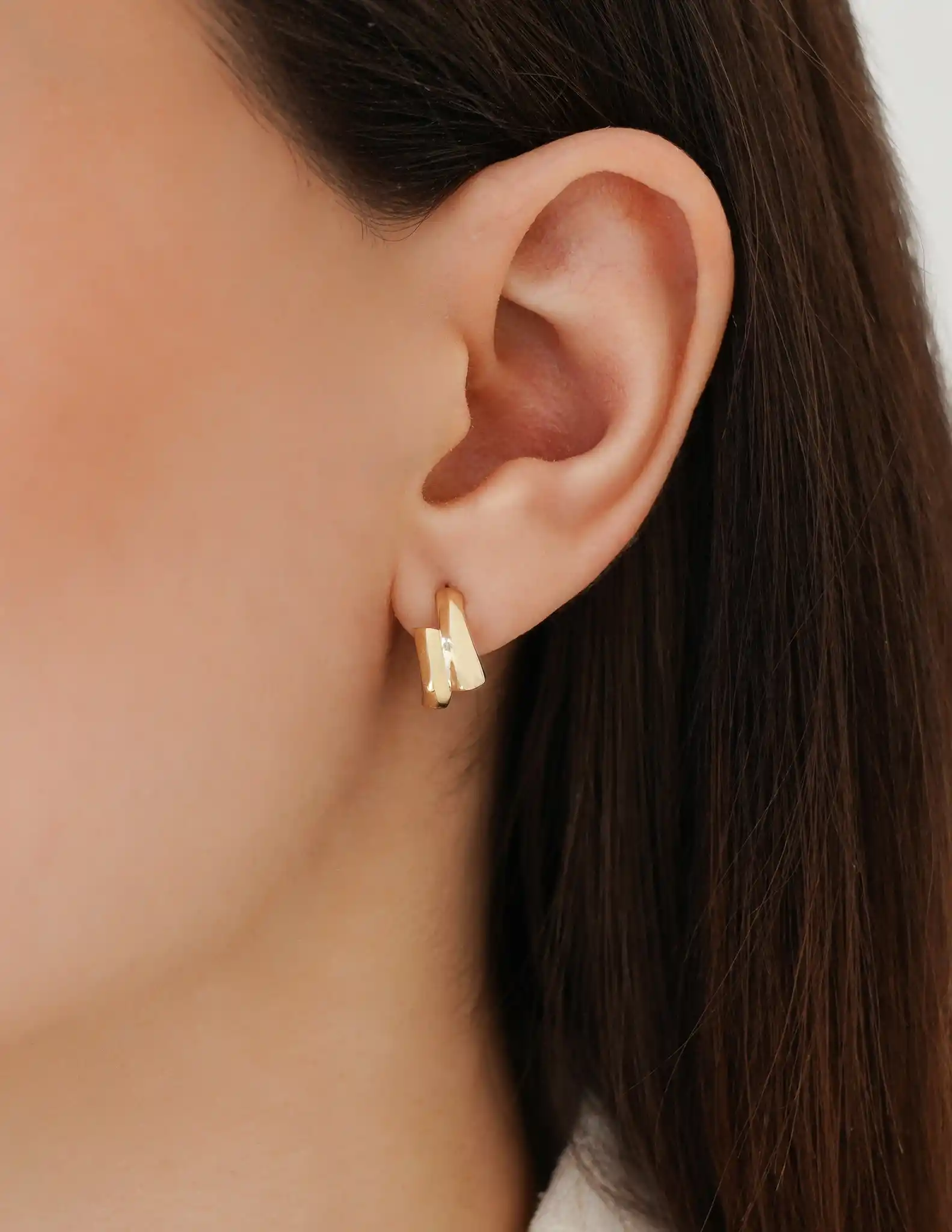 Altın Katman Halka Küpe