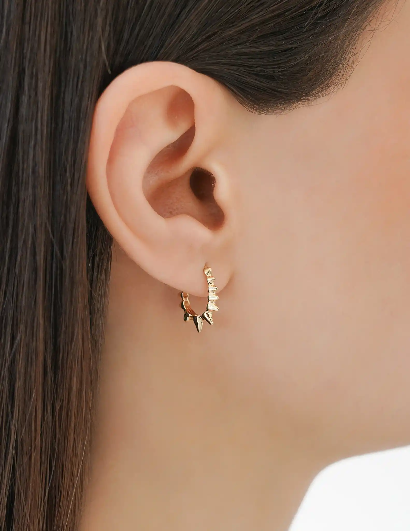 Güneş Tacı Halka Küpe