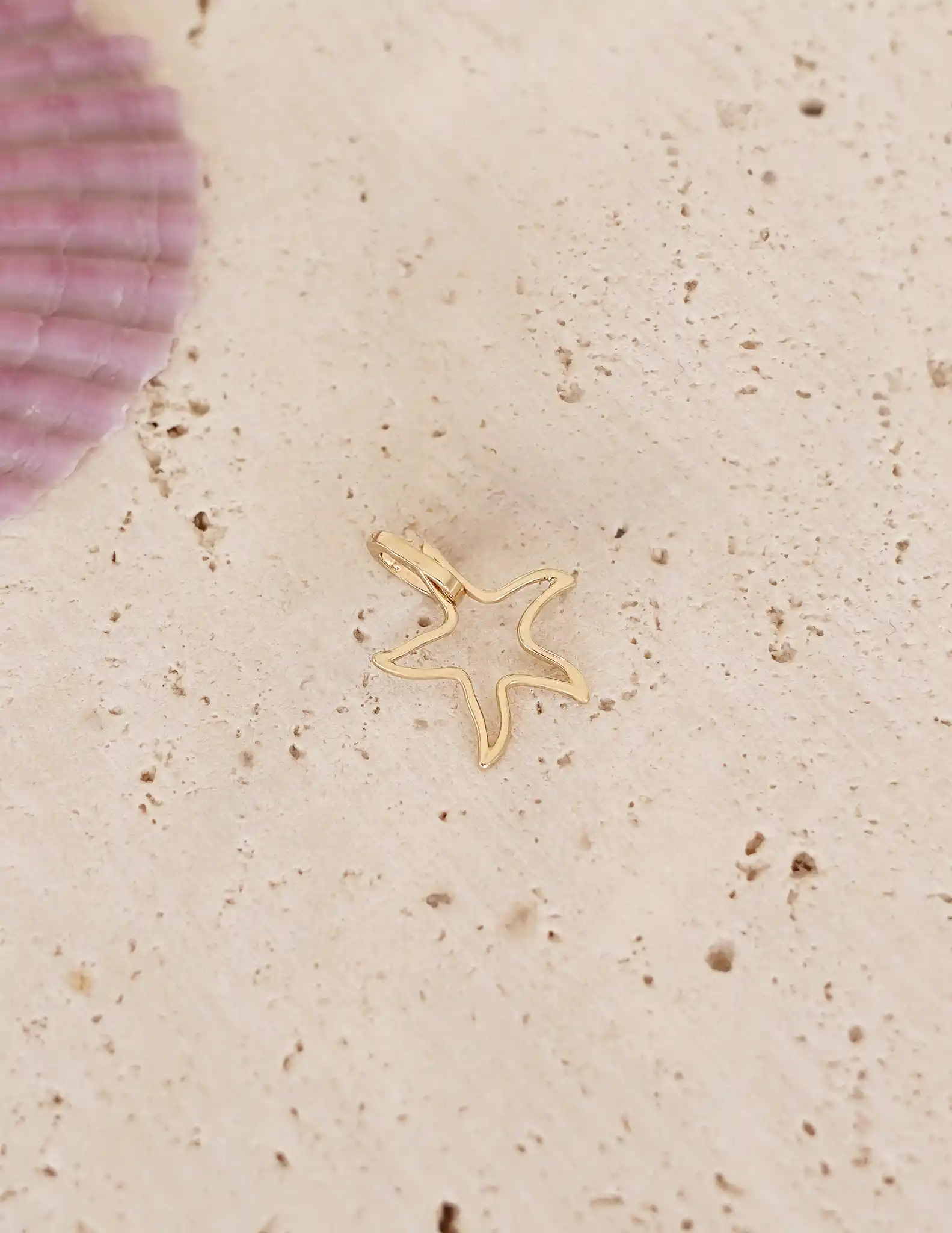 Deniz Yıldızı Altın Kolye Ucu