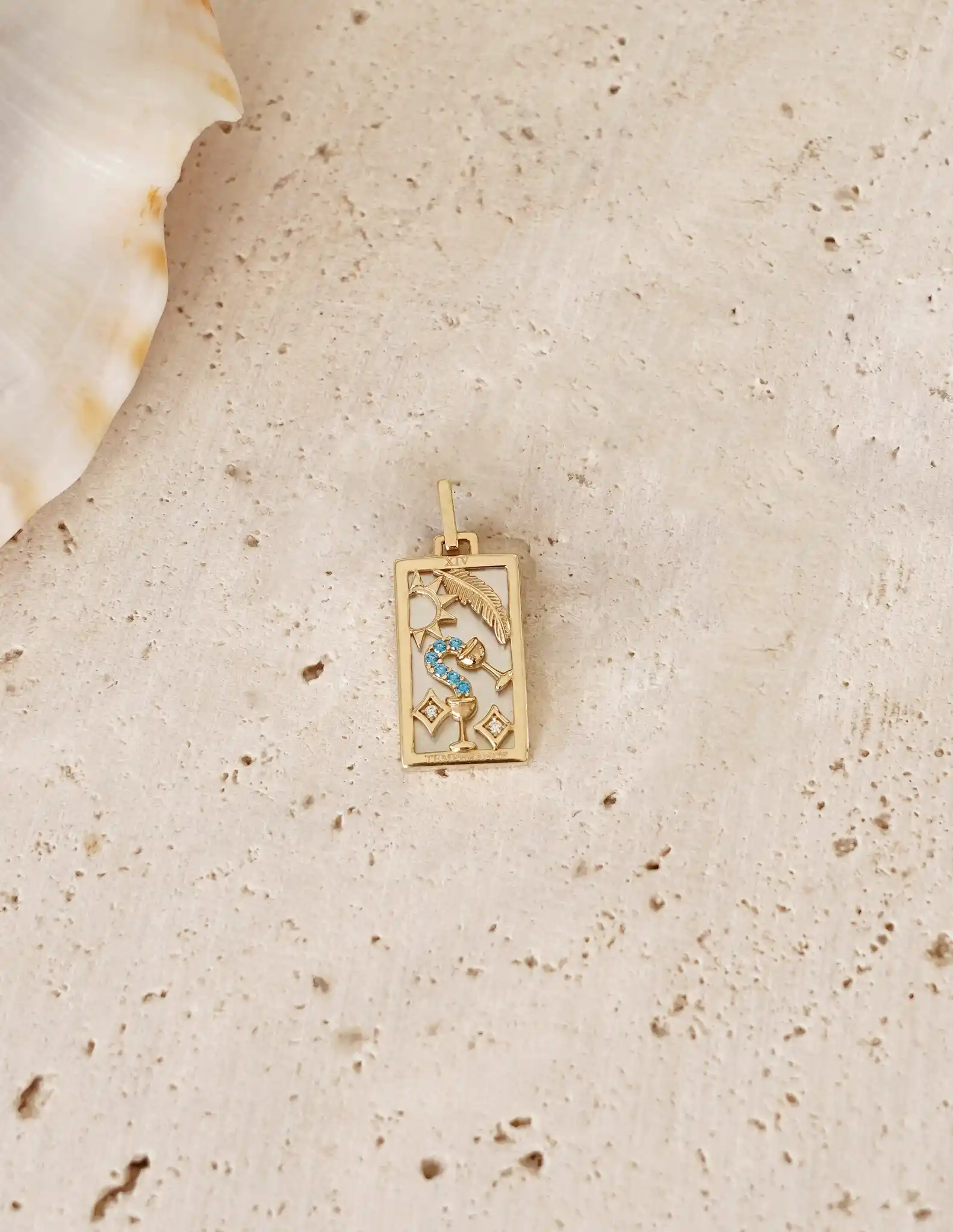 Sedef Taşlı Denge Kolye Ucu