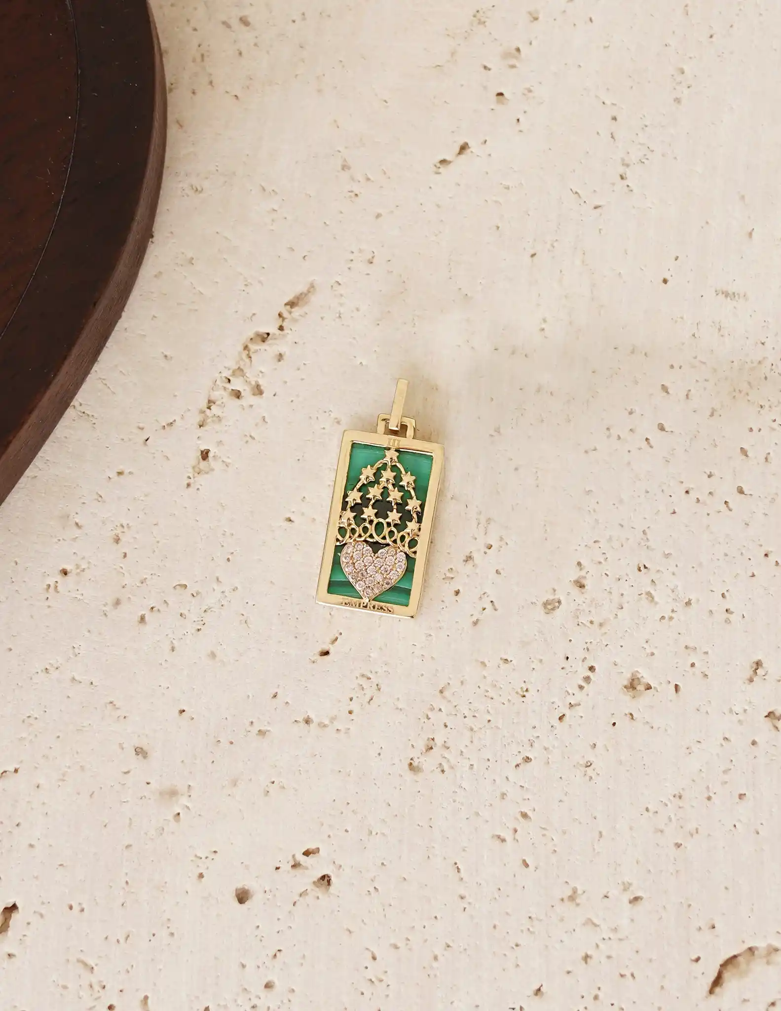 Malahit Taşlı İmparatoriçe Kolye Ucu