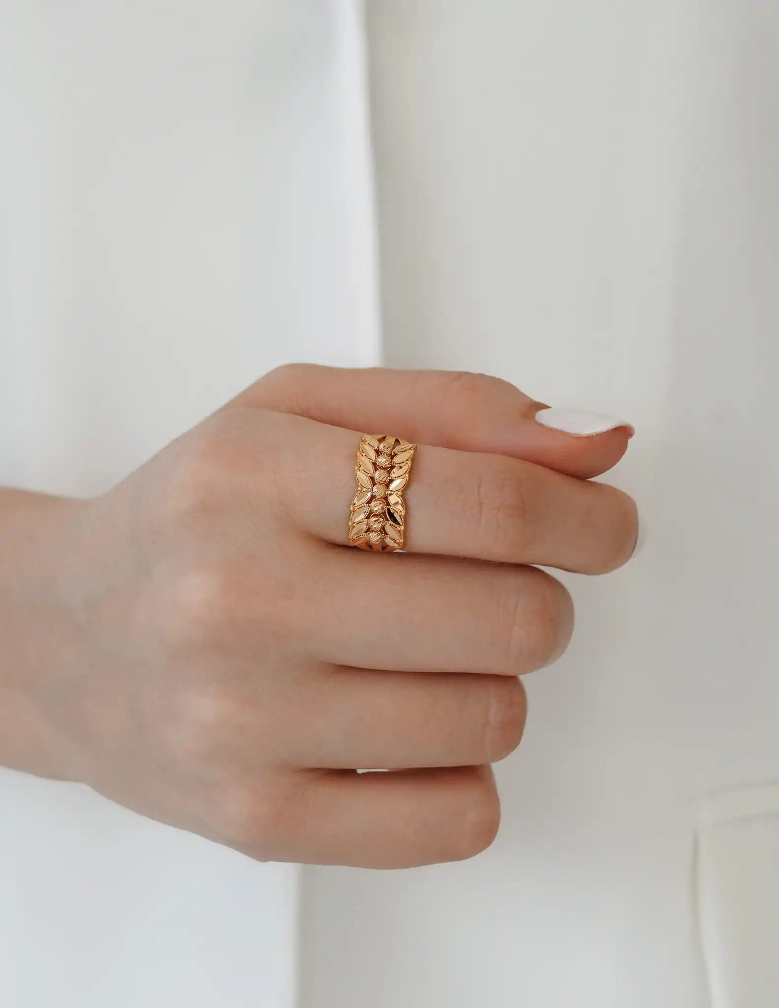 22 Ayar Dorika Toplu Başak Yüzük