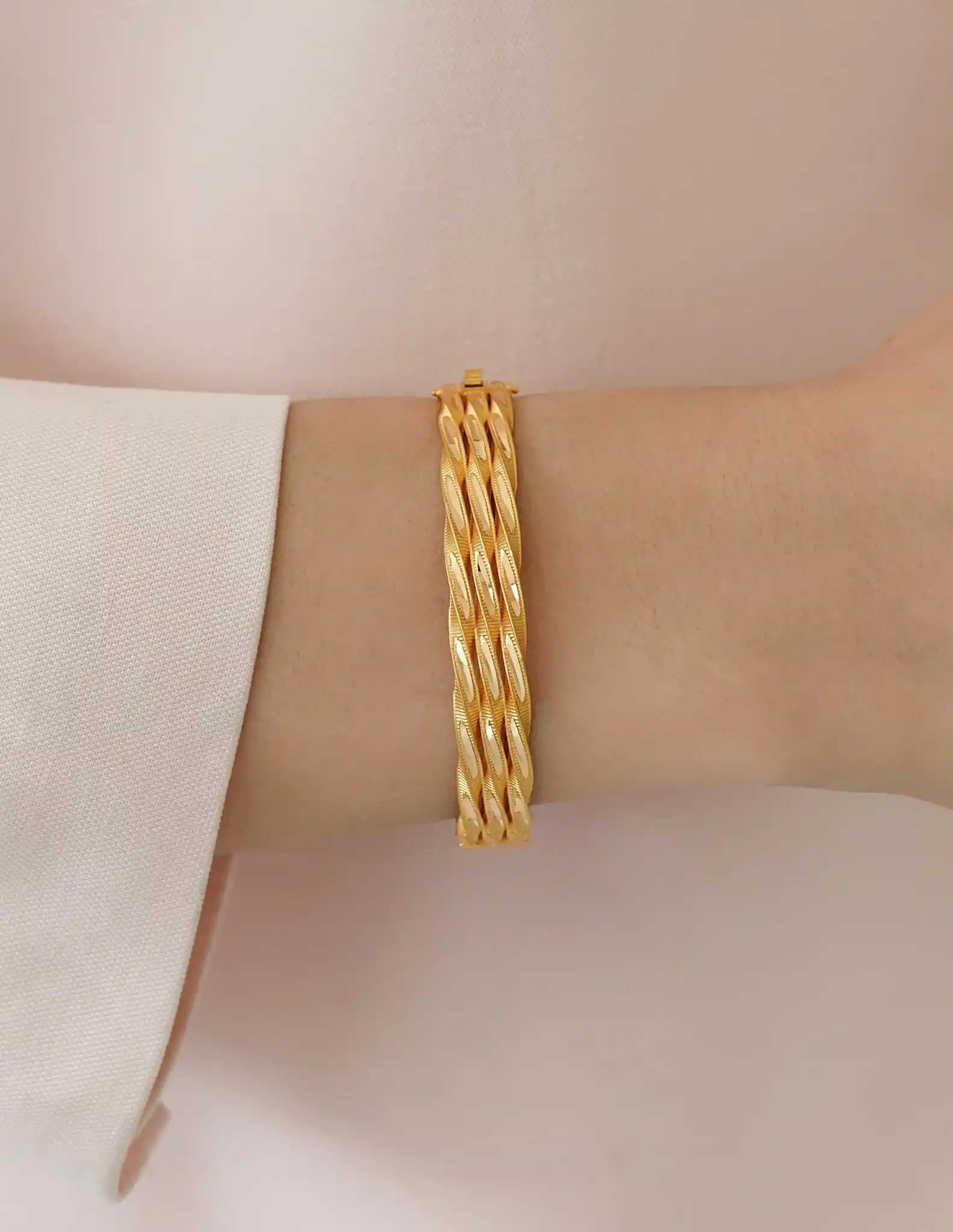 22 Ayar Üçlü Burgu Kelepçe Bileklik