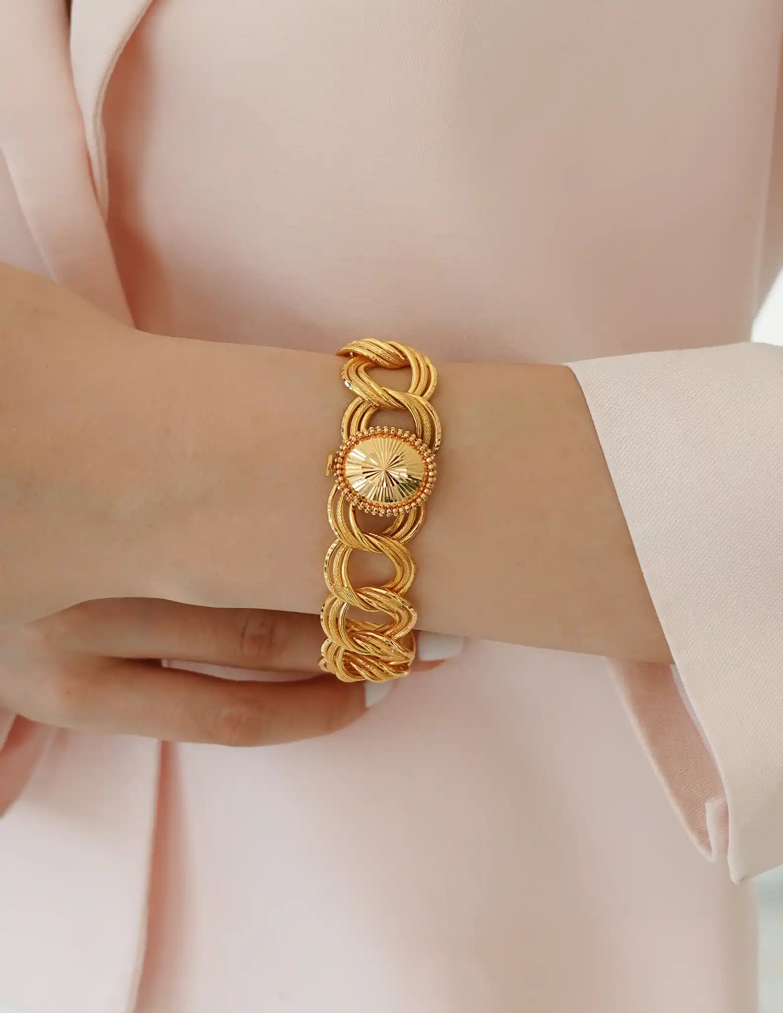 22 Ayar Altın Kalemli Samanyolu Bileklik