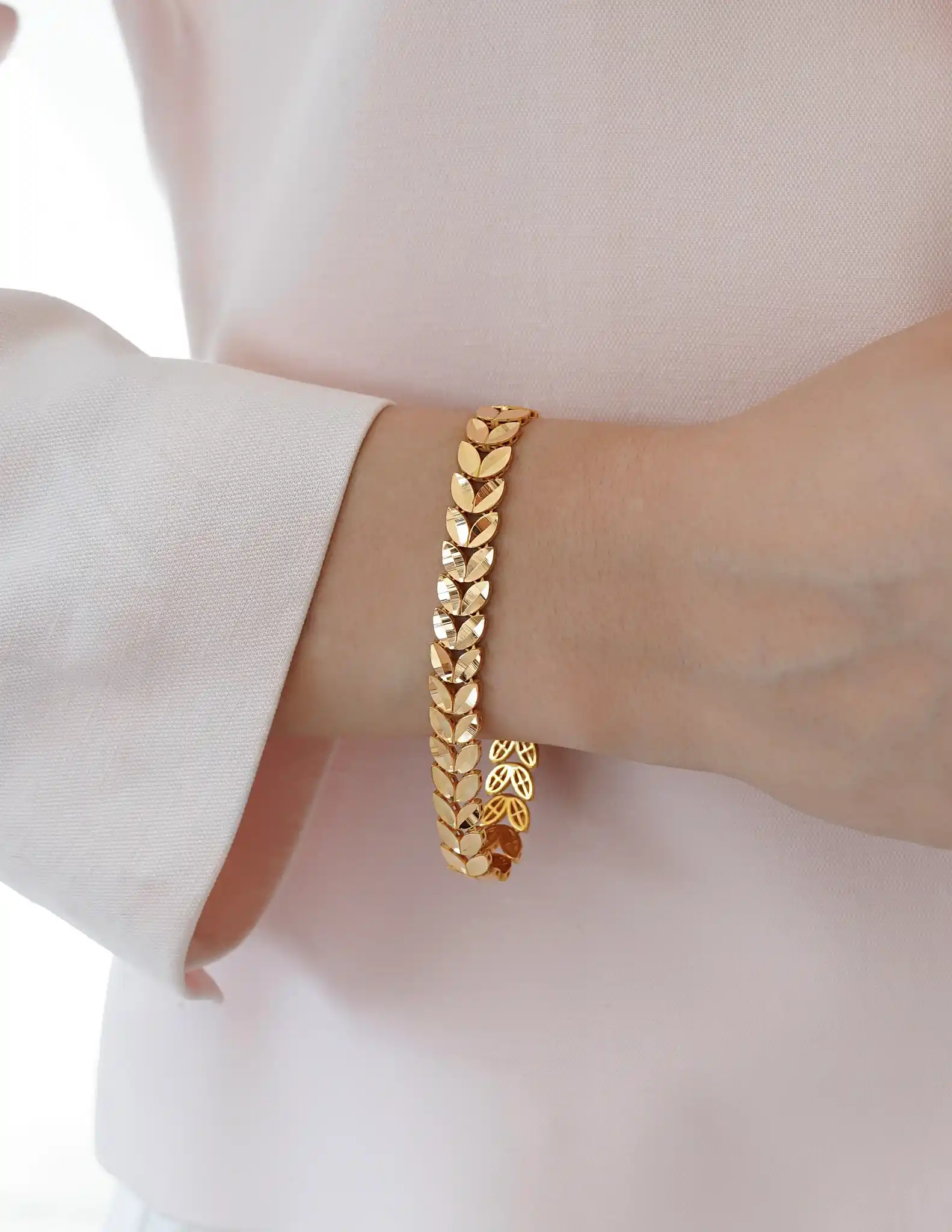 22 Ayar Altın Başak Bileklik