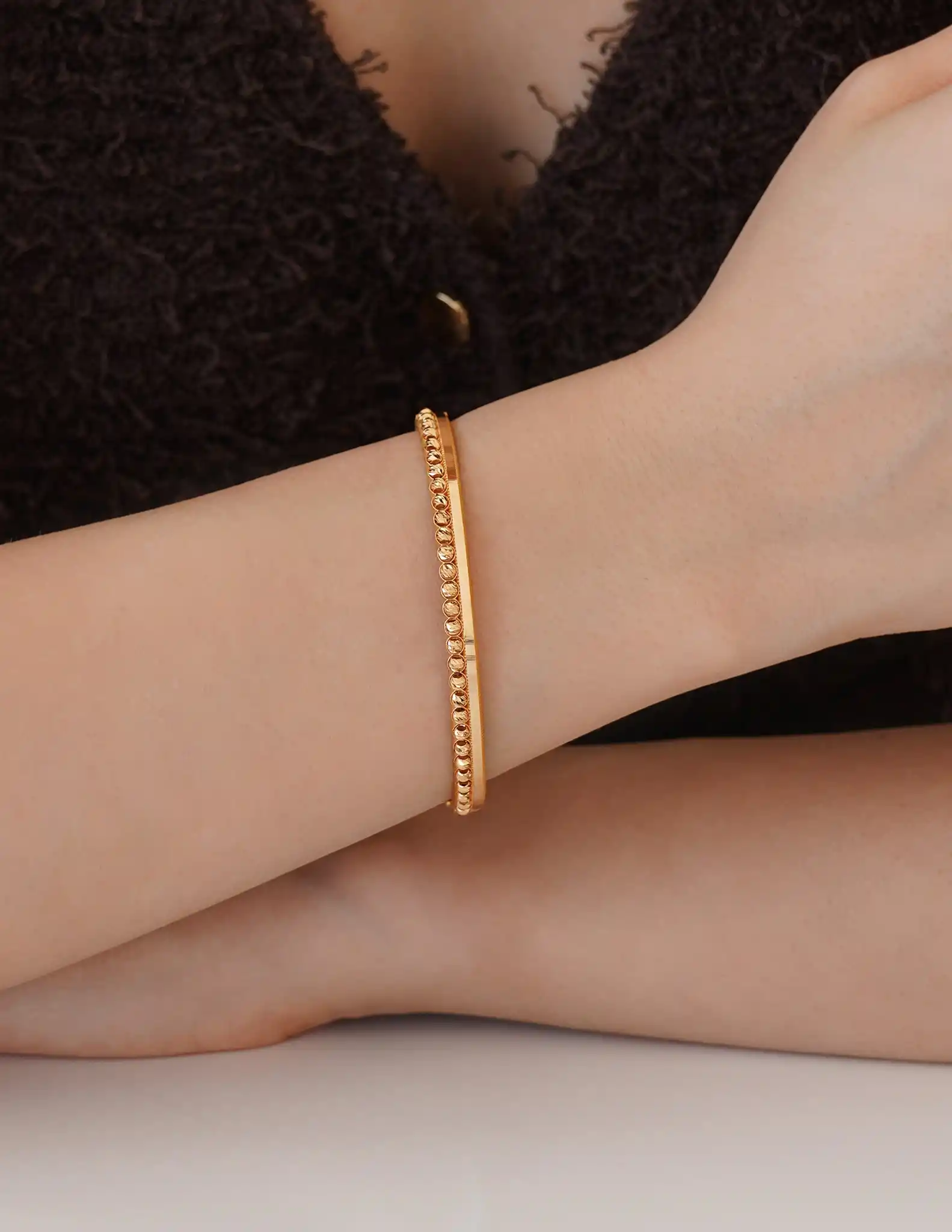 22 Ayar Dorika Toplu Ajda Kelepçe Bileklik