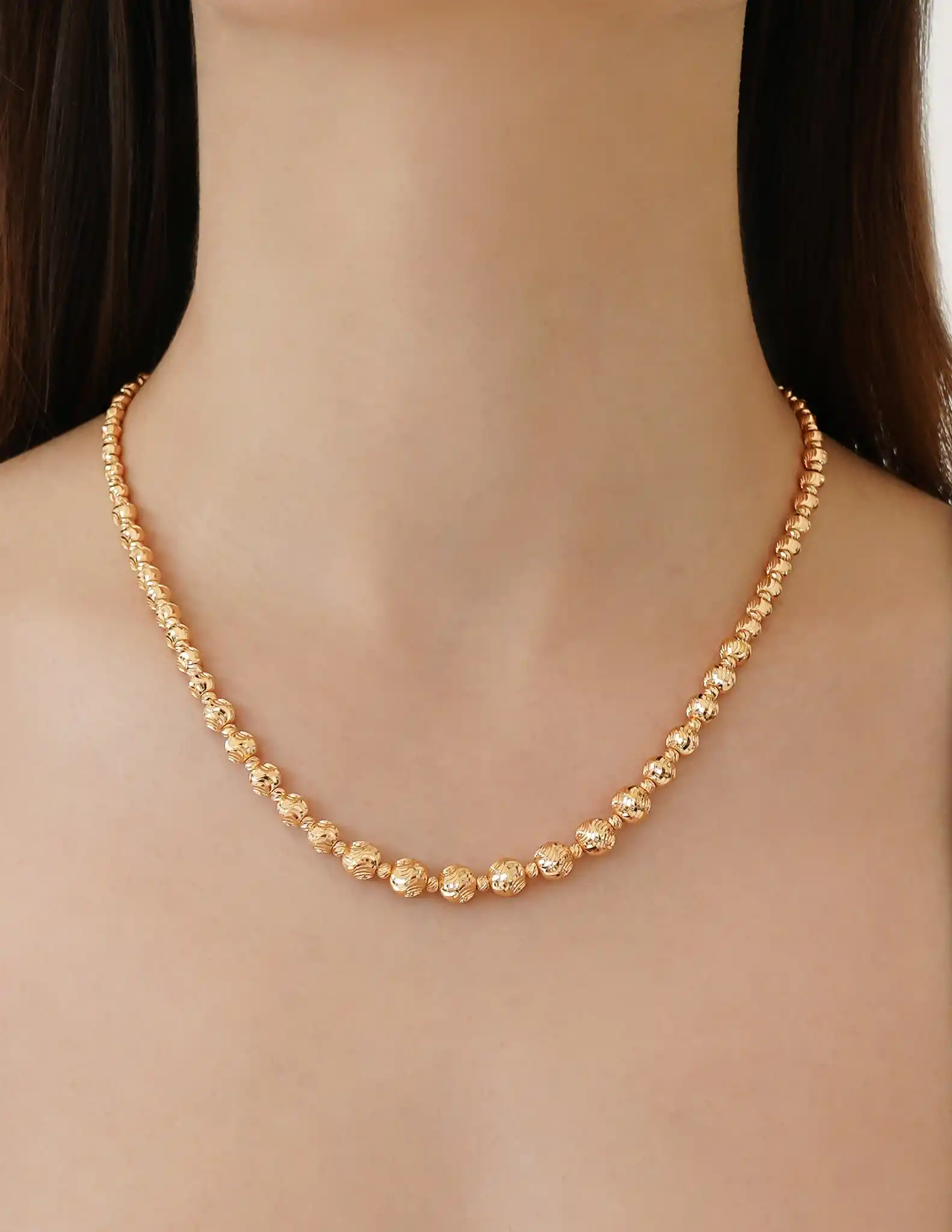 22 Ayar Kalemli Dorika Toplu Altın Kolye