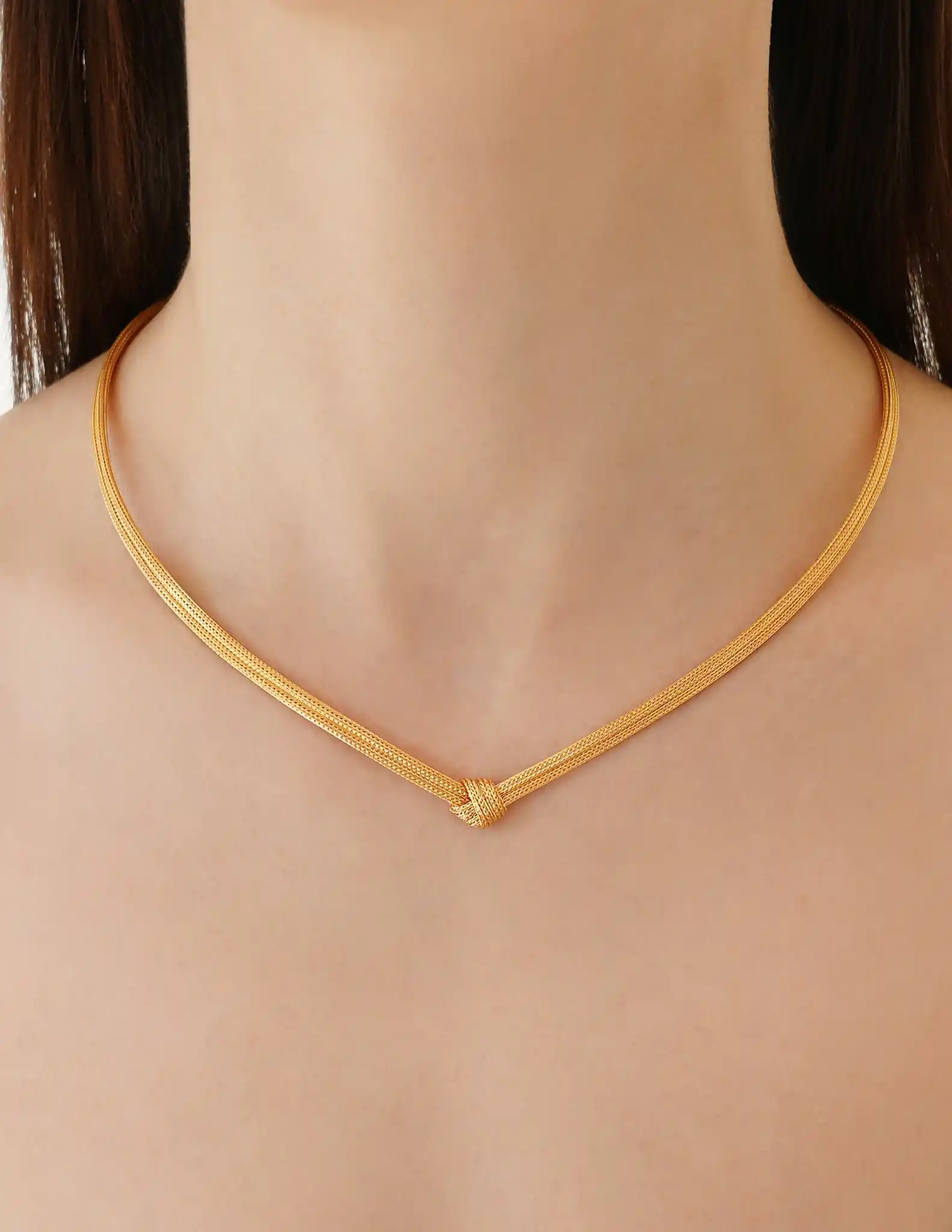 22 Ayar Altın Düğüm Kolye