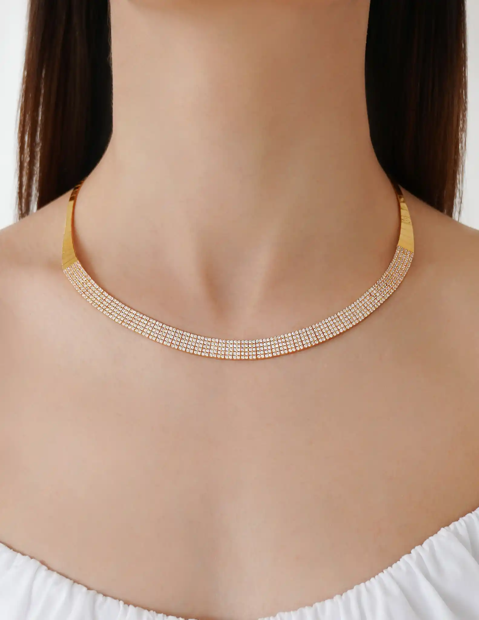 22 Ayar Taşlı Altın Kolye