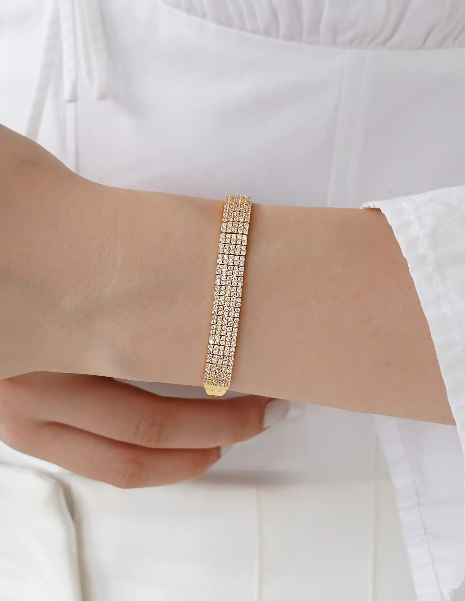 22 Ayar Taşlı Altın Bileklik