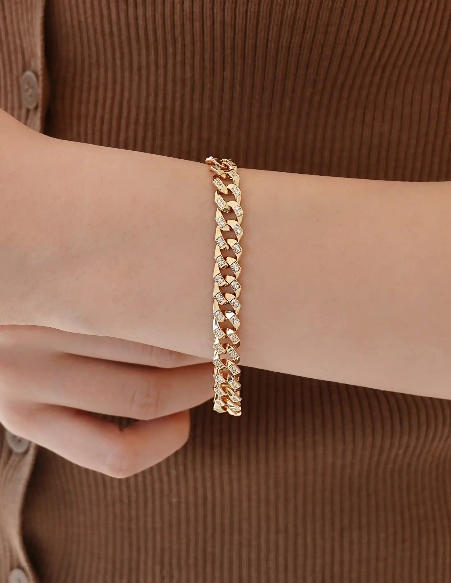 Taşlı Gurmet Zincir Bileklik