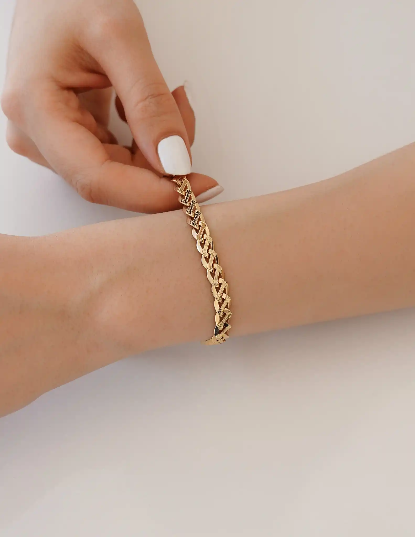 Kalemli Altın Gurmet Zincir Bileklik