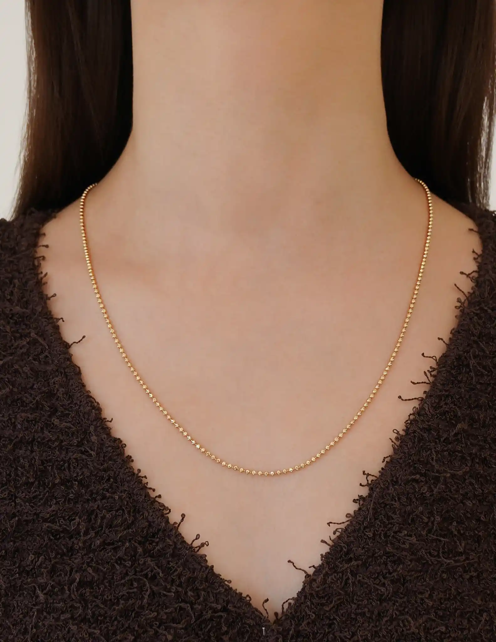 Mini Toplu Altın Zincir Kolye