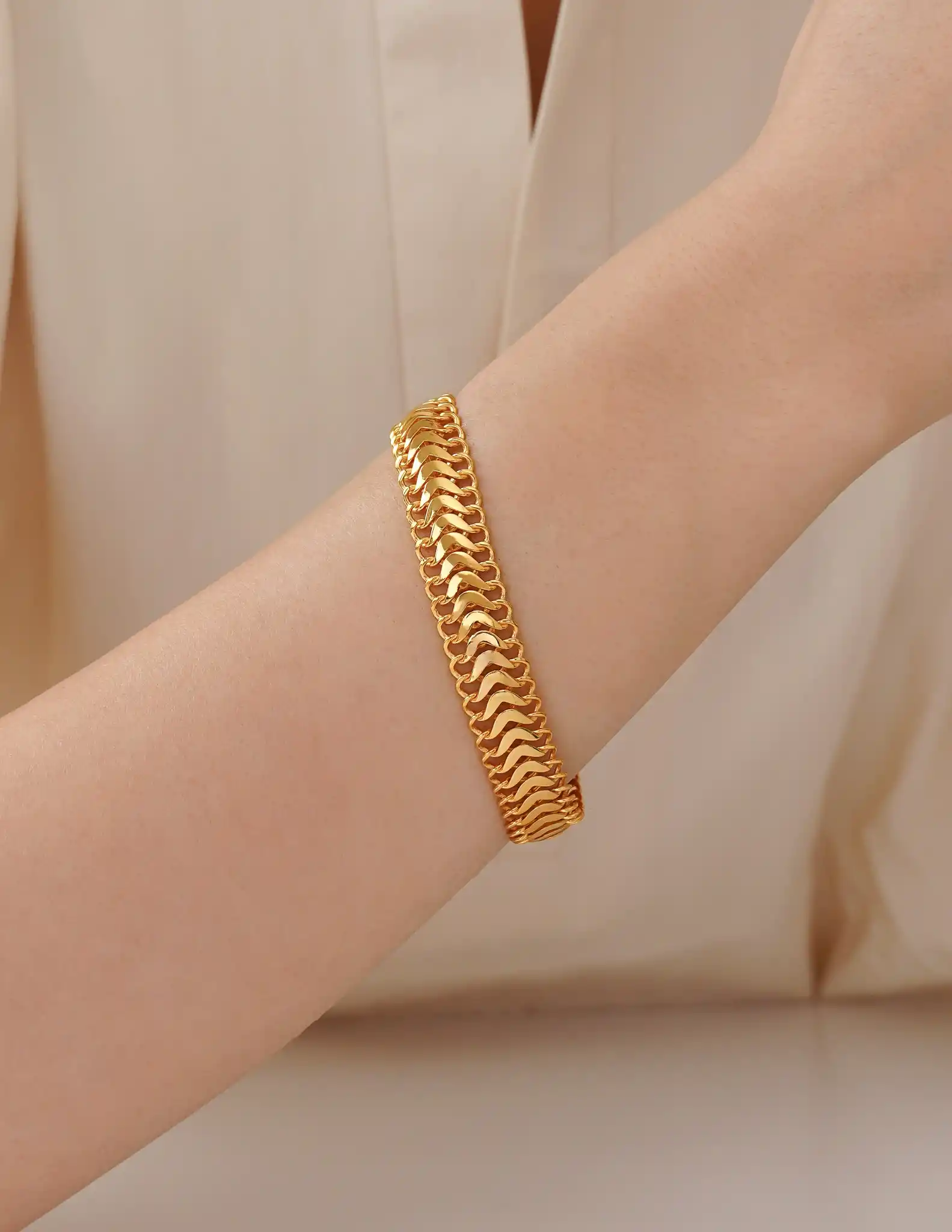 22 Ayar Altın Zincir Bileklik