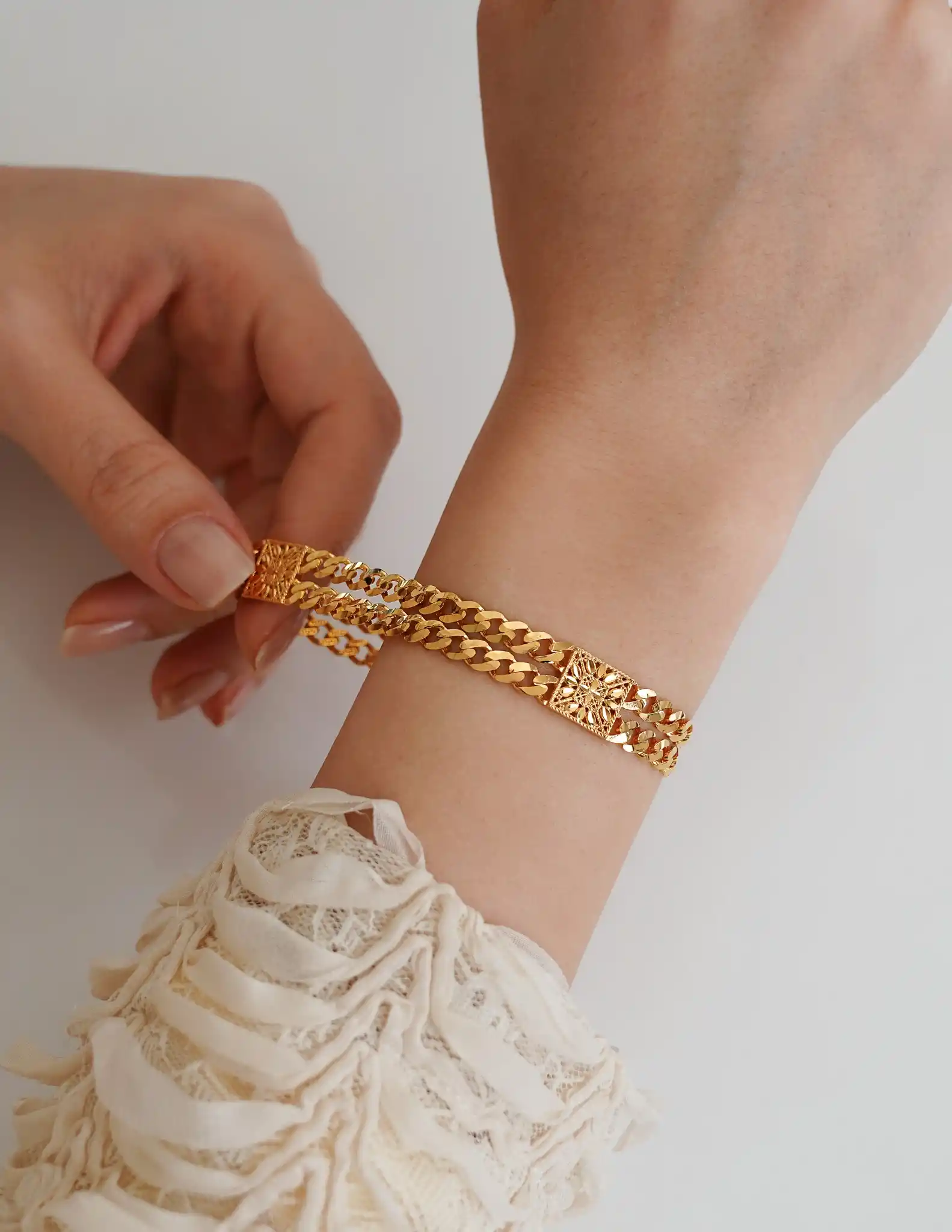 22 Ayar Gurmet Zincirli Altın Bileklik