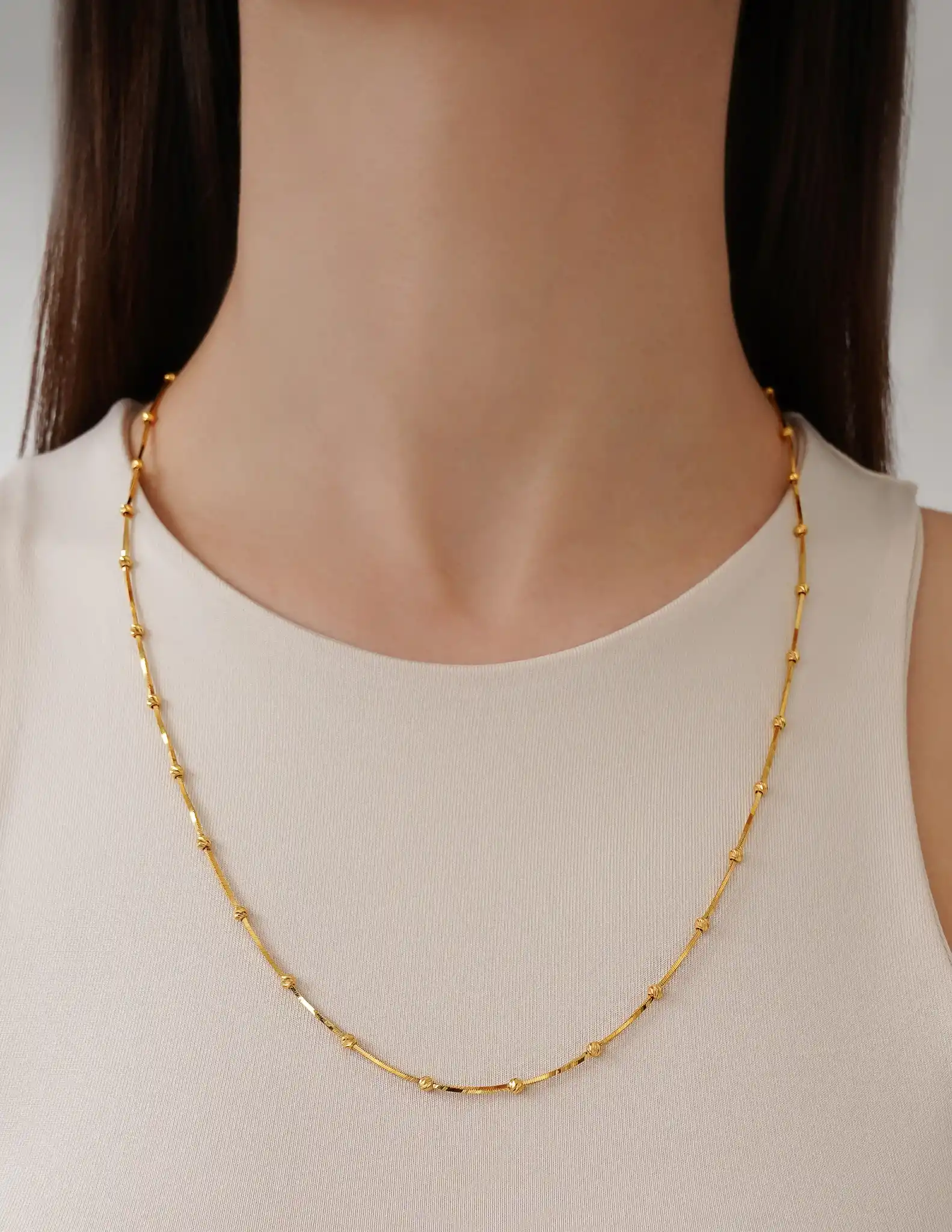 22 Ayar Altın Dorika Toplu Zincir Kolye