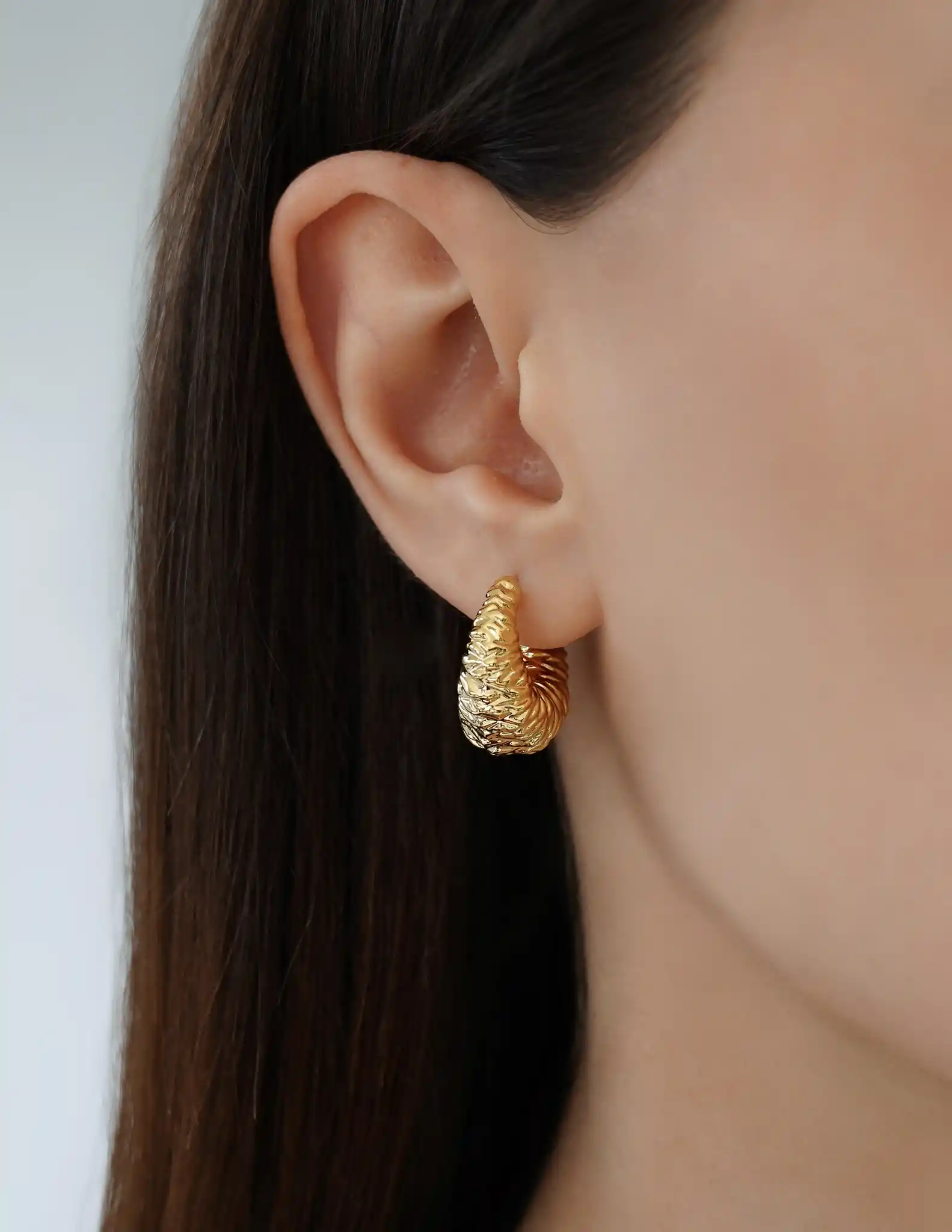 İtalyan Altın Halka Küpe