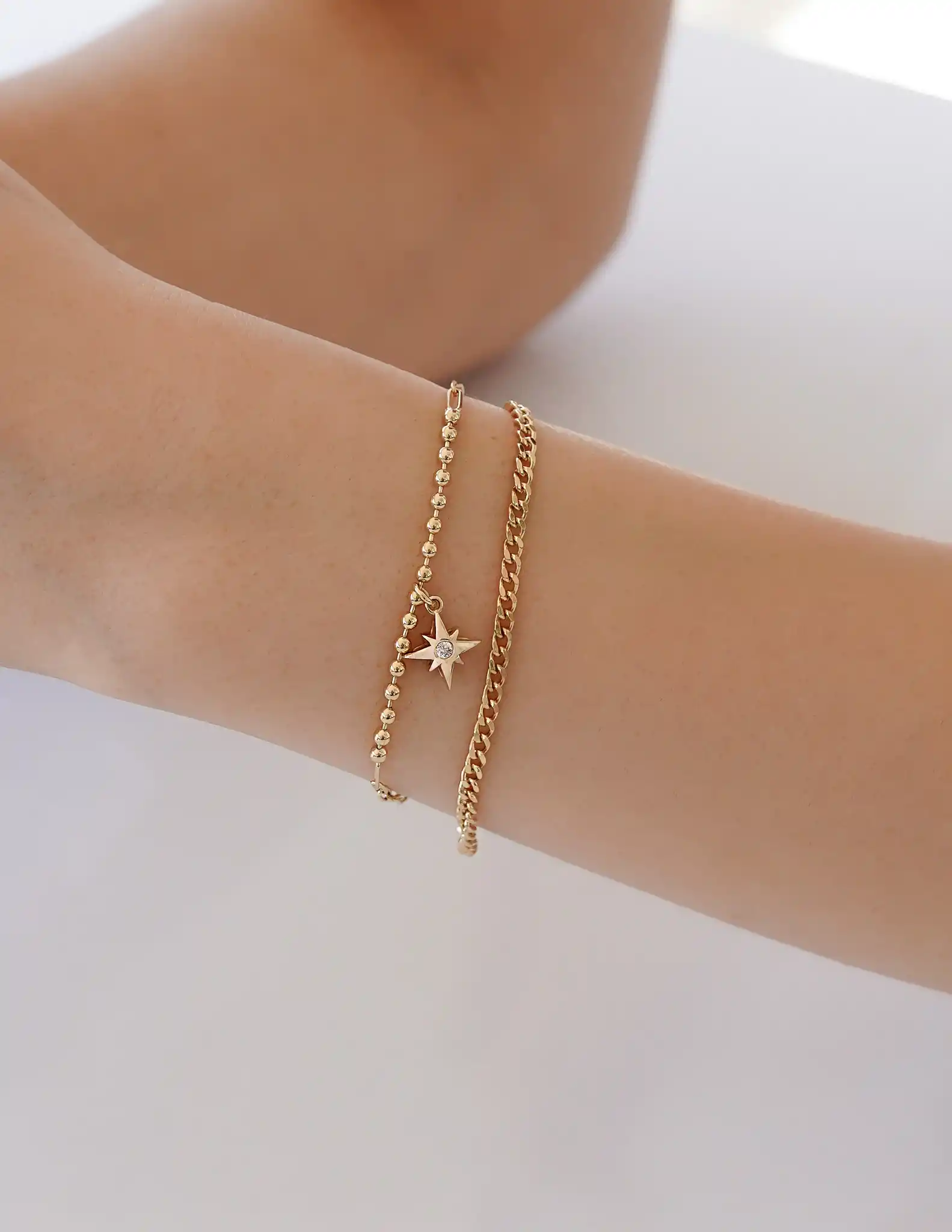 İkili Zincirli Kutup Yıldızı Bileklik