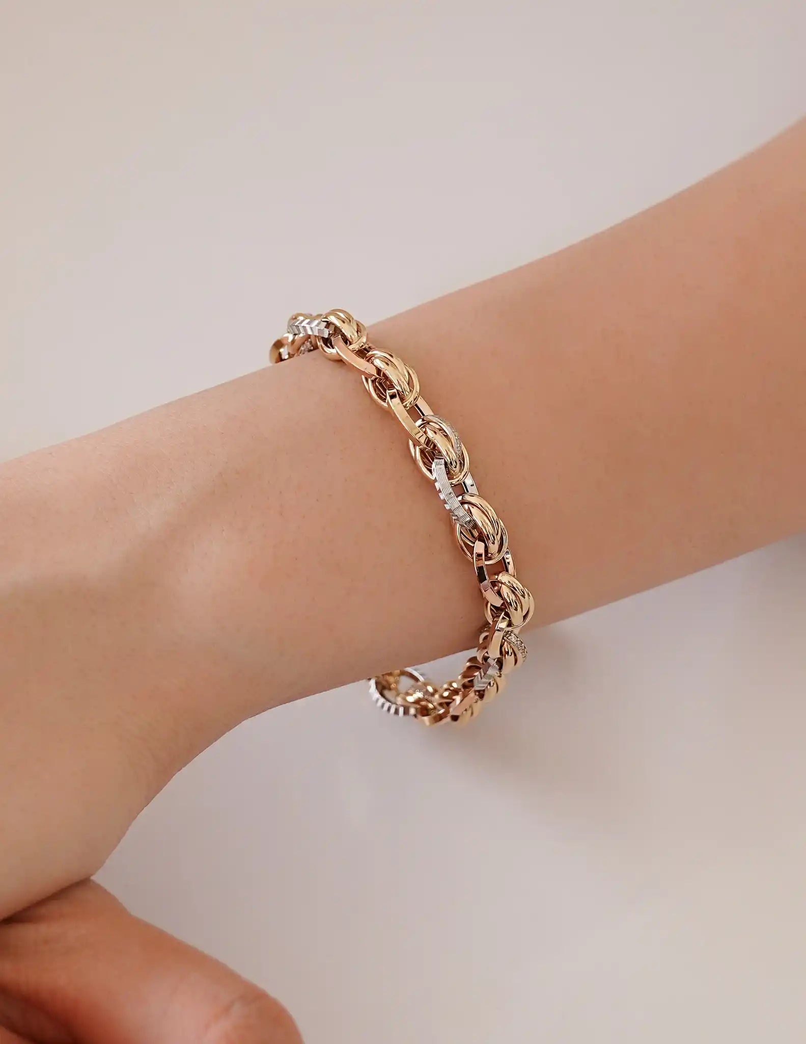 Üç Renkli Mix Zincir Bileklik