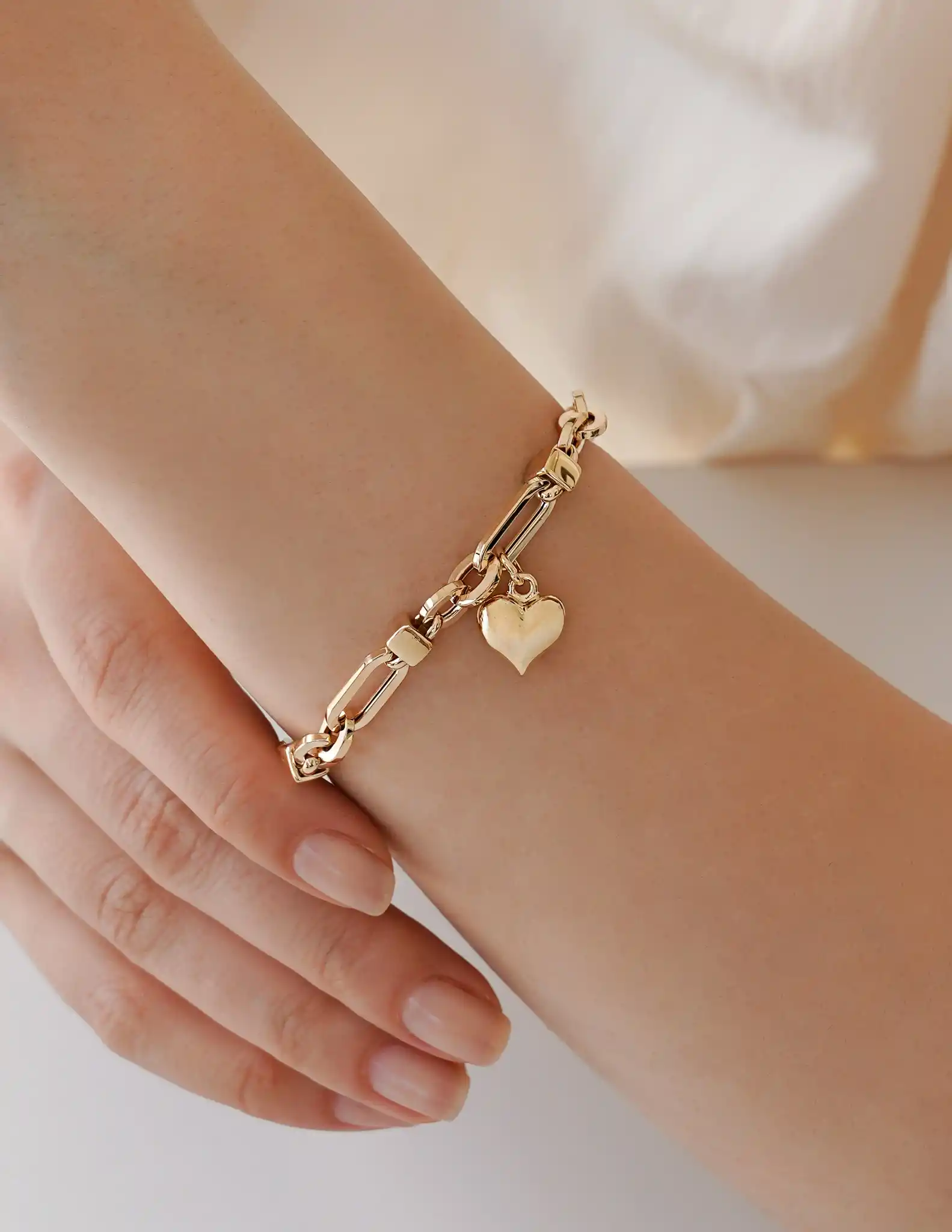 Kalpli Mix Zincir Altın Bileklik