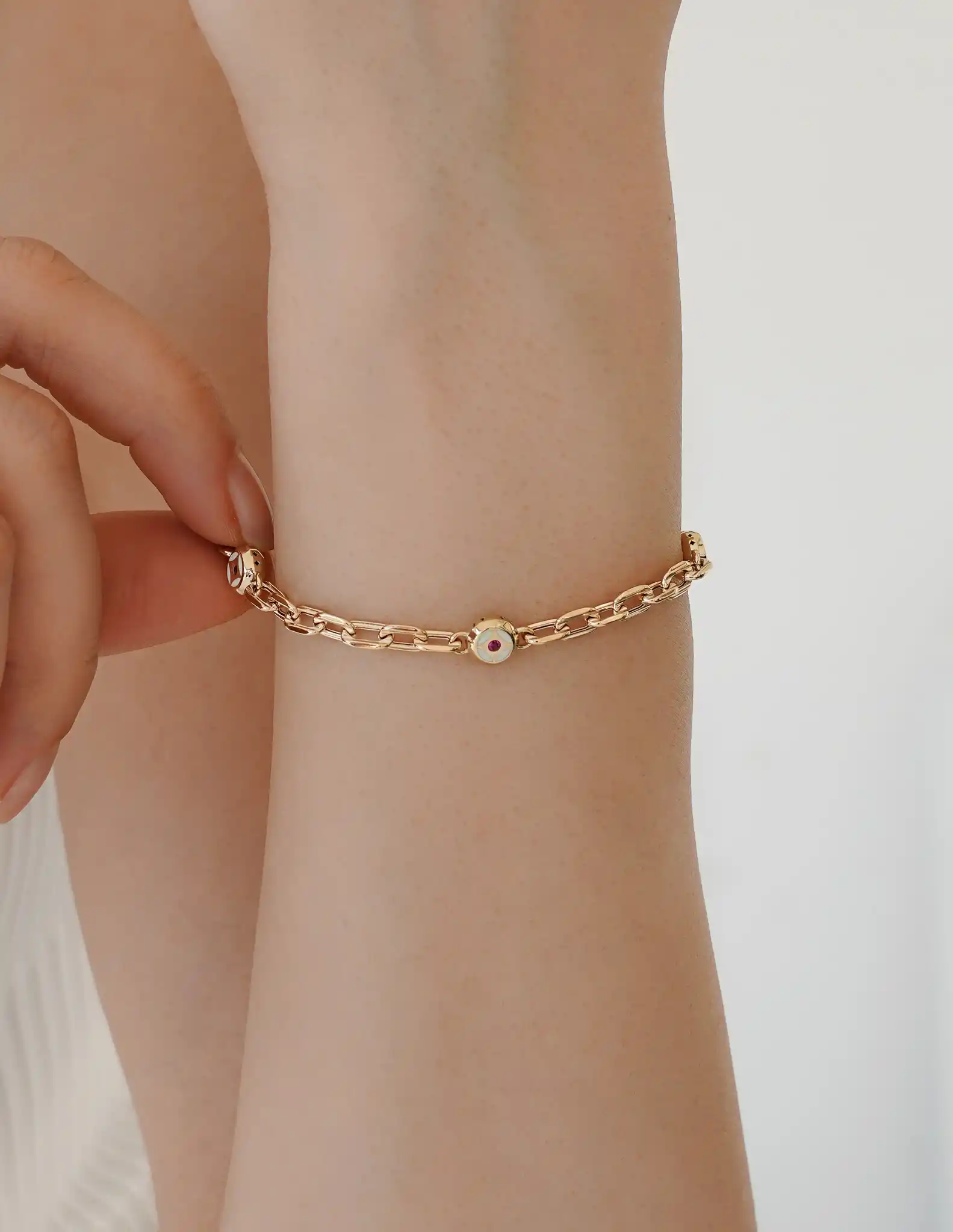 Mine Detaylı Ataç Zincir Bileklik