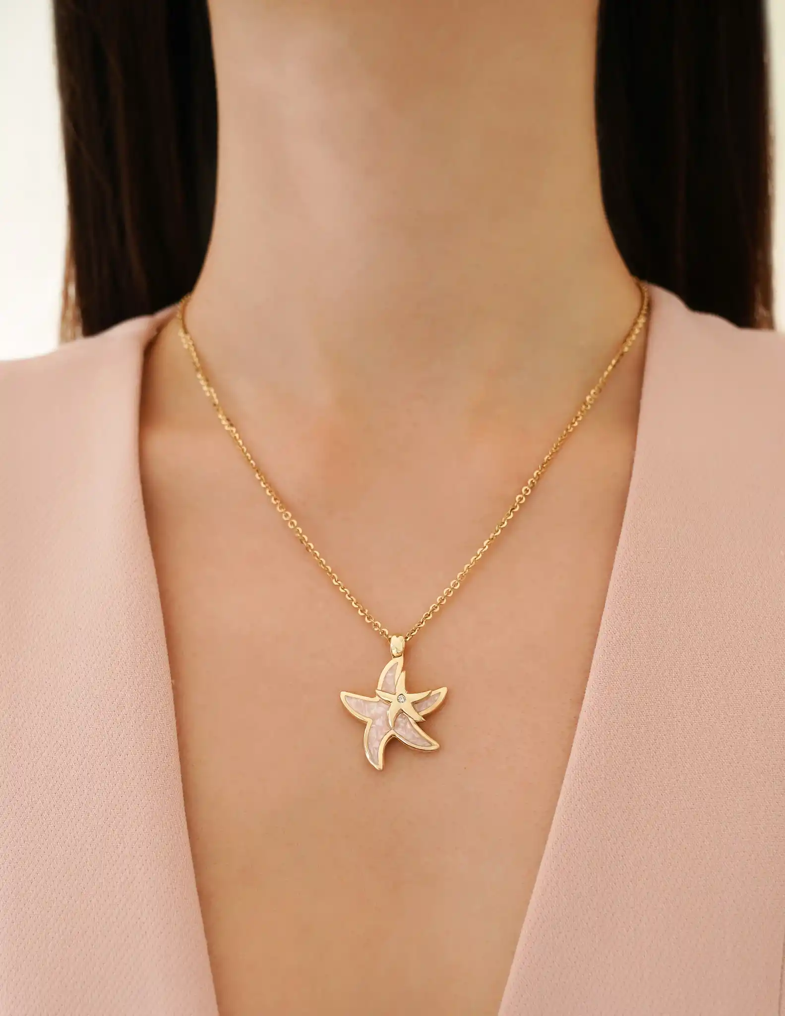 Aqualis İkili Deniz Yıldızı Kolye