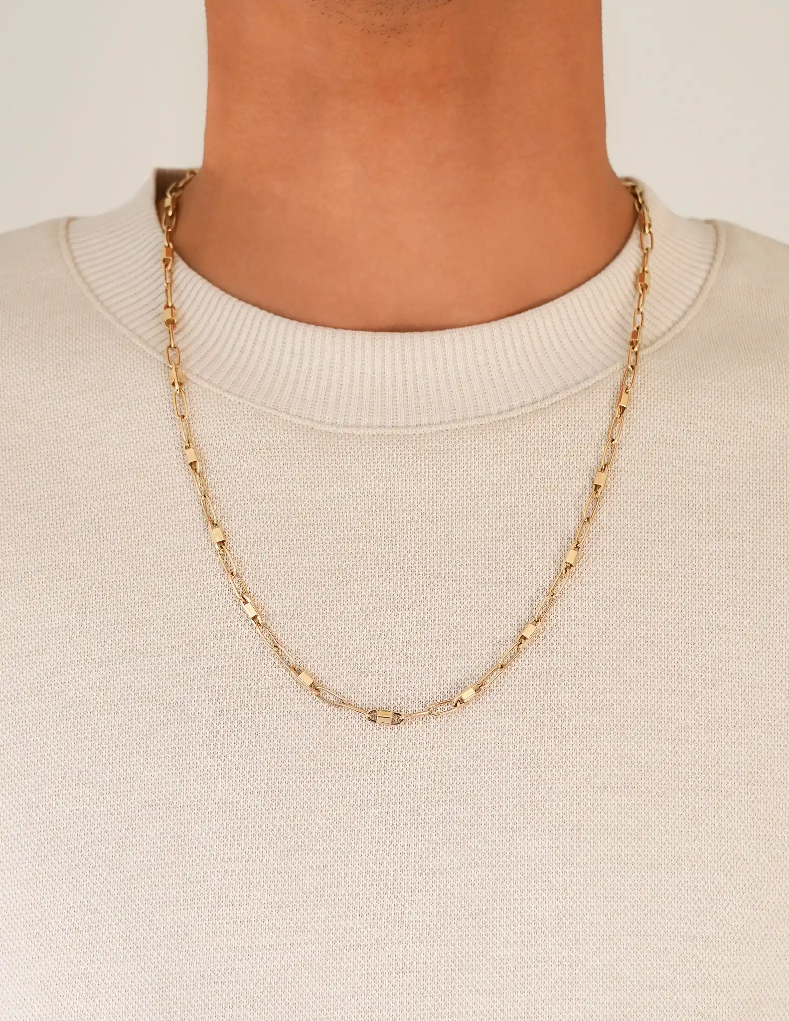 Küp Detaylı Erkek Ataç Zincir