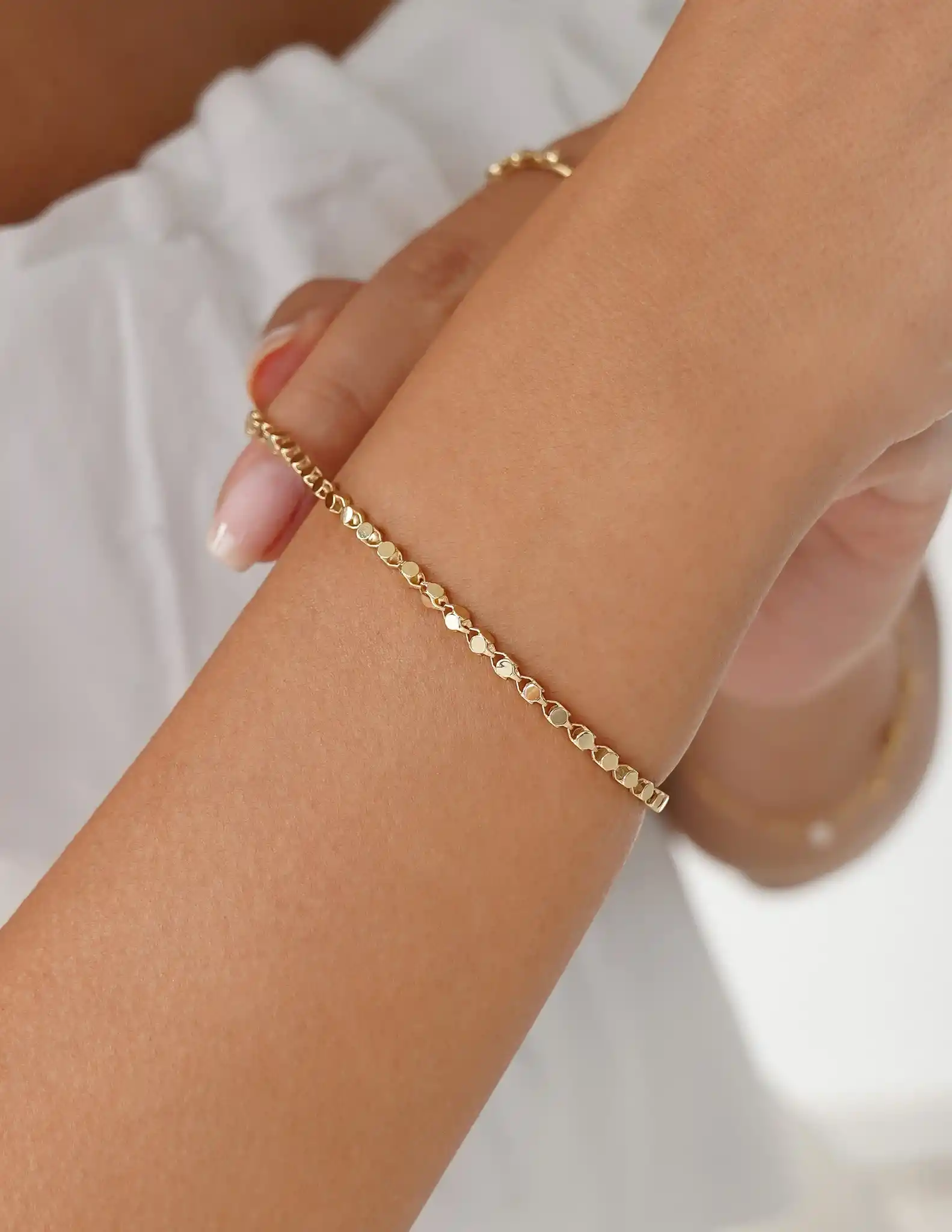 Mini Daireli Altın Bileklik