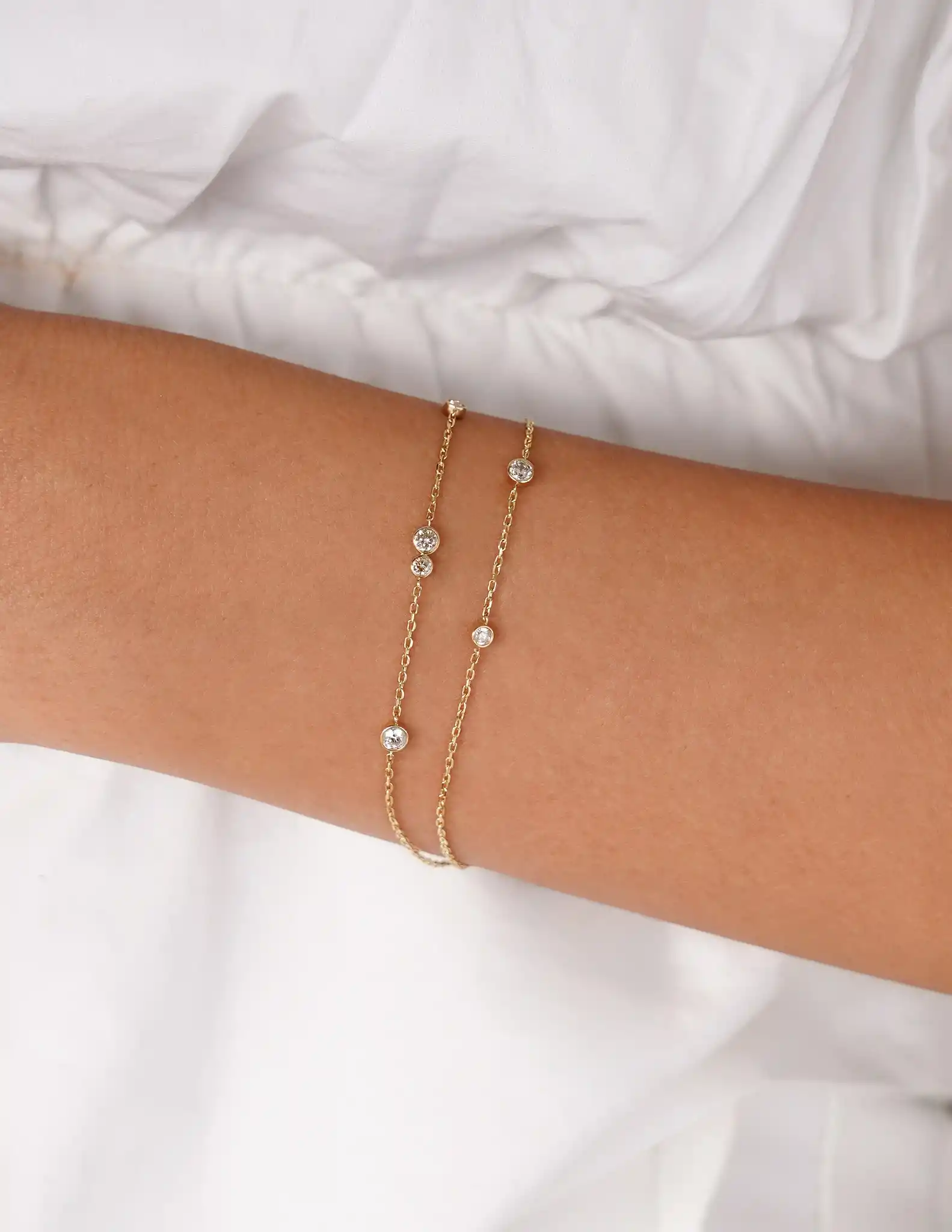 Mini Taşlı Altın Bileklik