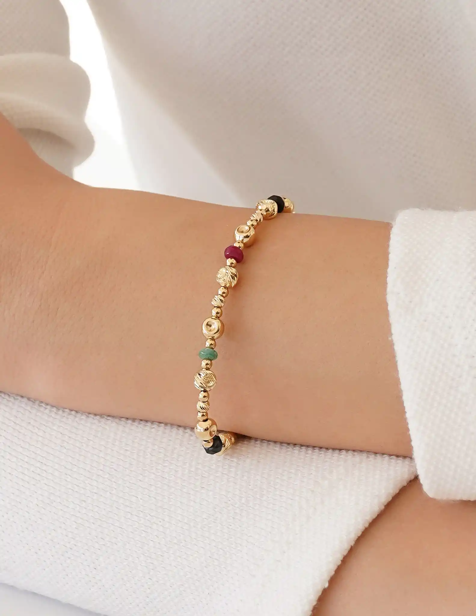 Renkli Boncuklu Dorika Toplu Bileklik