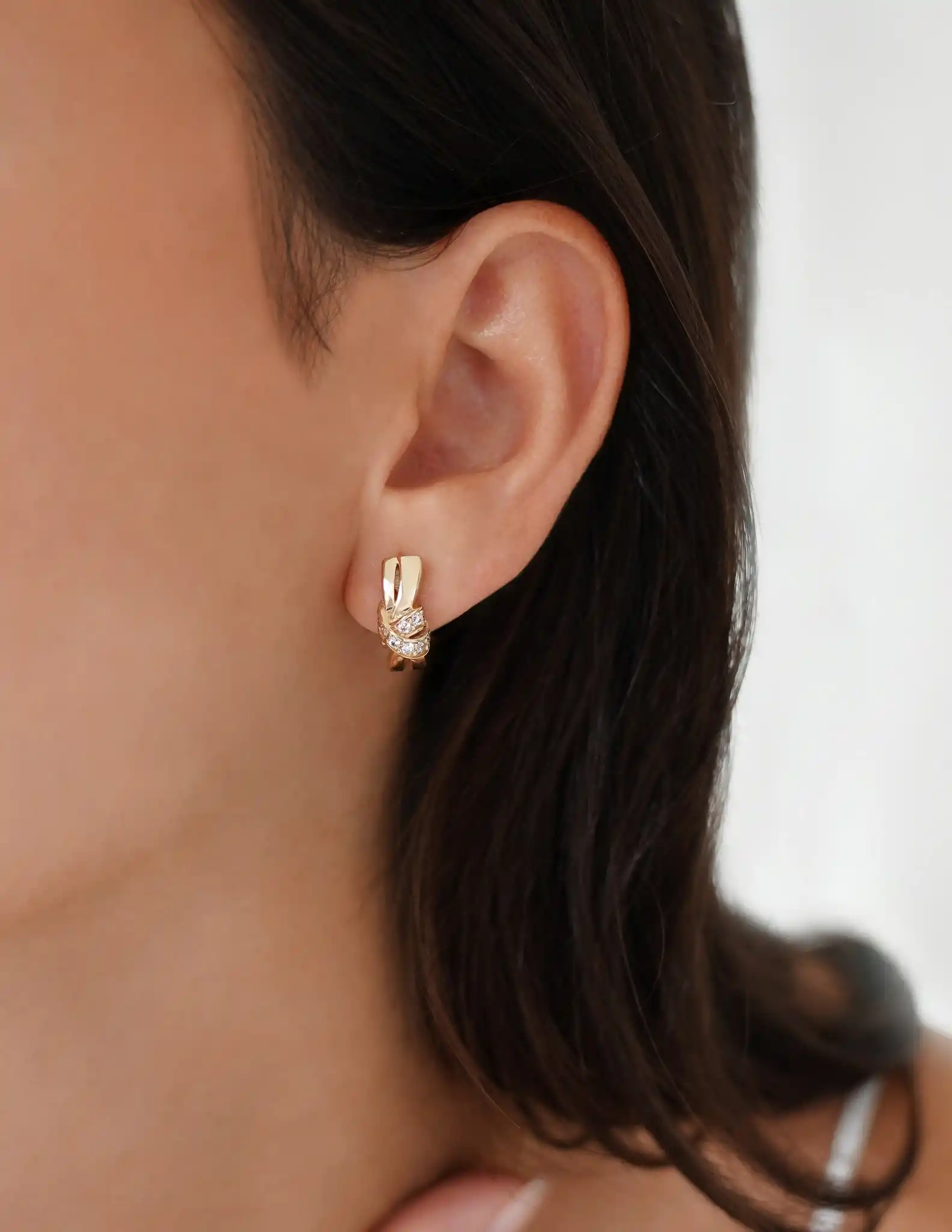 Taşlı Düğüm Küpe