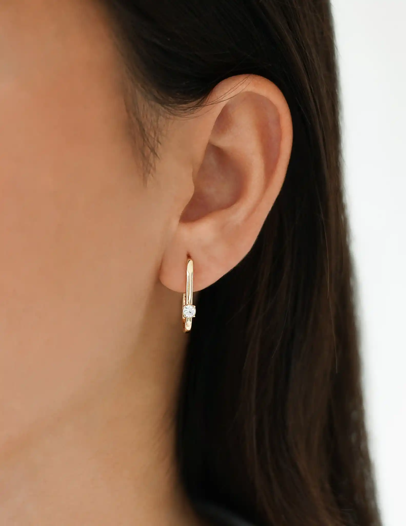 Tektaşlı Dörtgen Küpe