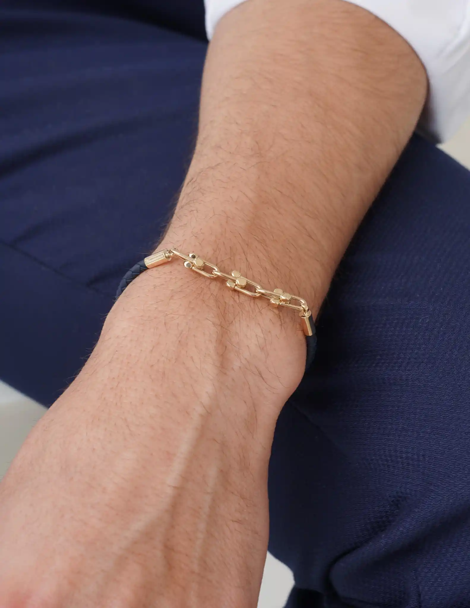 Altın Zincirli Erkek Bileklik