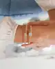 Markiz Kesim Taşlı Kelepçe Bileklik