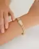 Taşlı Altın Zincir Bileklik