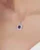 0.27 Ct. Safir Ve Pırlanta Taşlı Kolye
