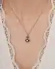 0.37 Ct. Elmas Taşlı Çiçek Kolye