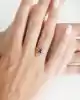 0.55 Ct. Safir ve Pırlanta Taşlı Vintage Yüzük