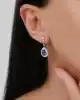 0.60 Ct. Safir Ve Pırlanta Taşlı Küpe