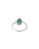 0.79 Ct. Zümrüt Ve Pırlanta Taşlı Yüzük