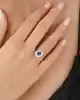 1.10 Ct. Safir ve Pırlanta Taşlı Yüzük