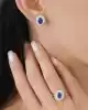 1.10 Ct. Safir ve Pırlanta Taşlı Yüzük