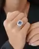 2.00 Ct. Safir ve Pırlanta Taşlı Tasarım Yüzük