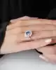 2.00 Ct. Safir ve Pırlanta Taşlı Tasarım Yüzük
