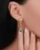 2.05 Ct. Zümrüt Ve Pırlanta Taşlı Küpe